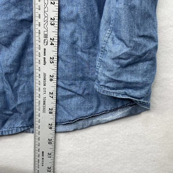 Womens Size XXL Gloria Vanderbilt Cotton & Lyocell Chambray Button Down Shirt‎ - Picture 7 of 15